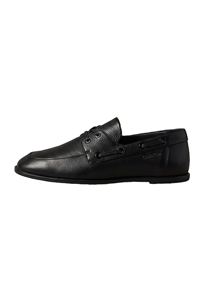 Calvin Klein Ess Boatshoe Lth Kadın Makosen Ayakkabı Siyah