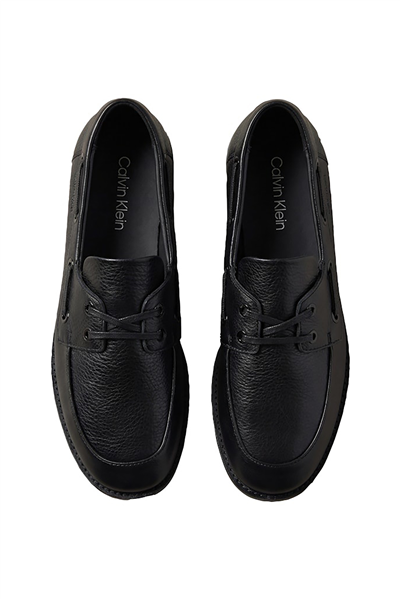 Calvin Klein Ess Boatshoe Lth Kadın Makosen Ayakkabı Siyah