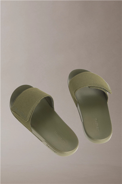 Calvin Klein Ess Slide Adj Monobr Erkek Terlik Bej