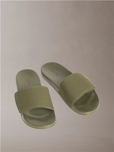 Calvin Klein Ess Slide Adj Monobr Erkek Terlik Bej