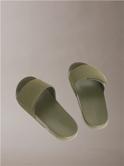 Calvin Klein Ess Slide Adj Monobr Erkek Terlik Bej