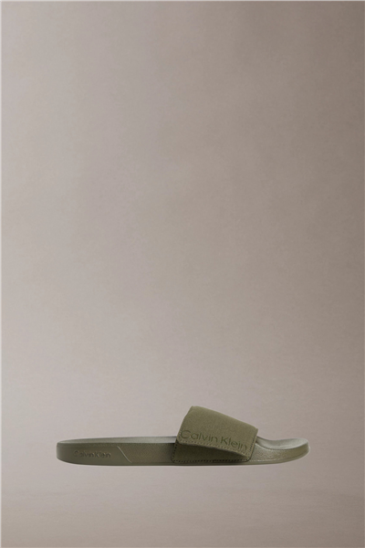 Calvin Klein Ess Slide Adj Monobr Erkek Terlik Bej