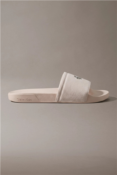 Calvin Klein Ess Slide Canvas Hdw Kadın Terlik Bej