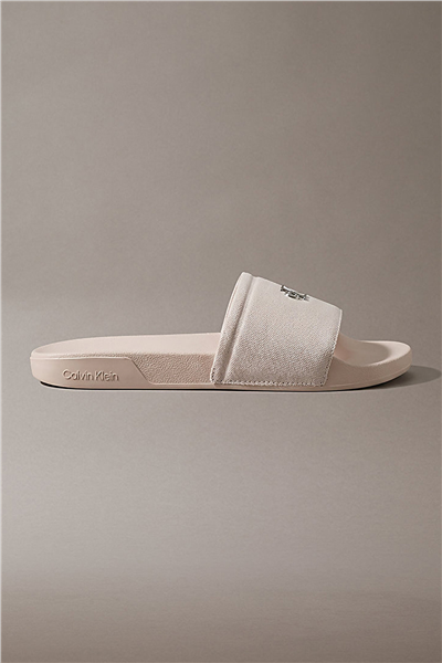 Calvin Klein Ess Slide Canvas Hdw Kadın Terlik Bej