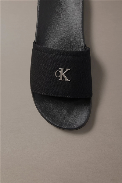 Calvin Klein Ess Slide Canvas Hdw Kadın Terlik Siyah