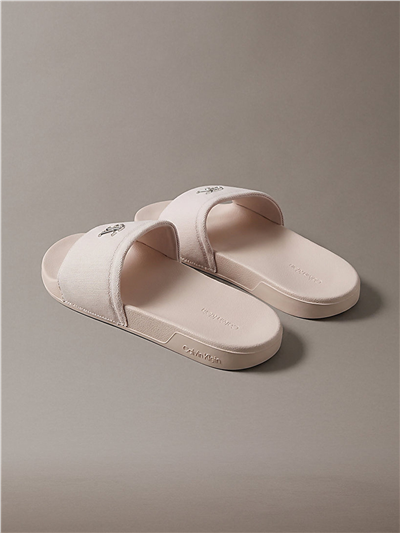 Calvin Klein Ess Slide Canvas Hdw Kadın Terlik Bej