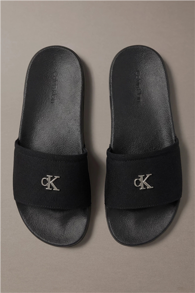 Calvin Klein Ess Slide Canvas Hdw Kadın Terlik Siyah