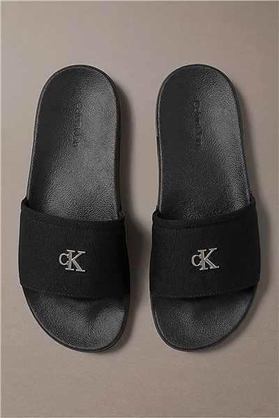 Calvin Klein Ess Slide Canvas Hdw Kadın Terlik Siyah
