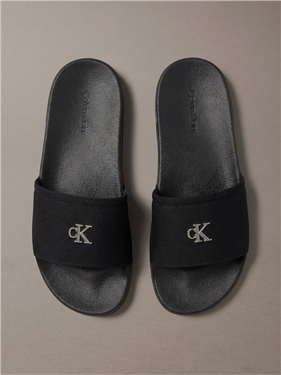 Calvin Klein Ess Slide Canvas Hdw Kadın Terlik Siyah