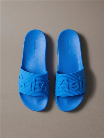 Calvin Klein Ess Slide Texture Erkek Terlik Mavi