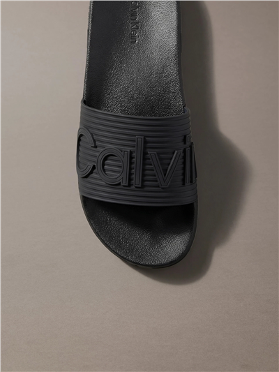Calvin Klein Ess Slide Texture Erkek Terlik Siyah