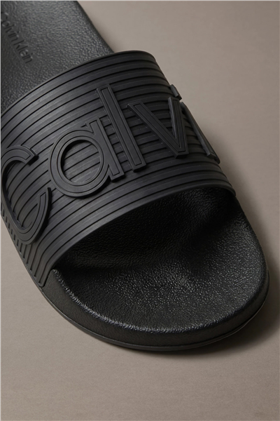 Calvin Klein Ess Slide Texture Erkek Terlik Siyah