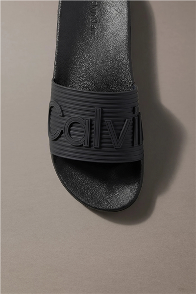 Calvin Klein Ess Slide Texture Erkek Terlik Siyah