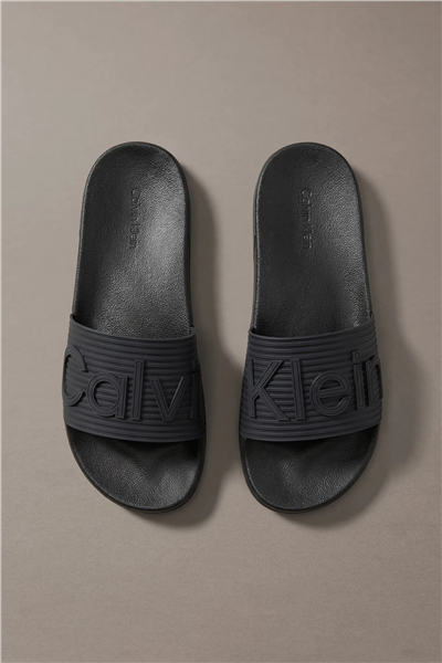 Calvin Klein Ess Slide Texture Erkek Terlik Siyah