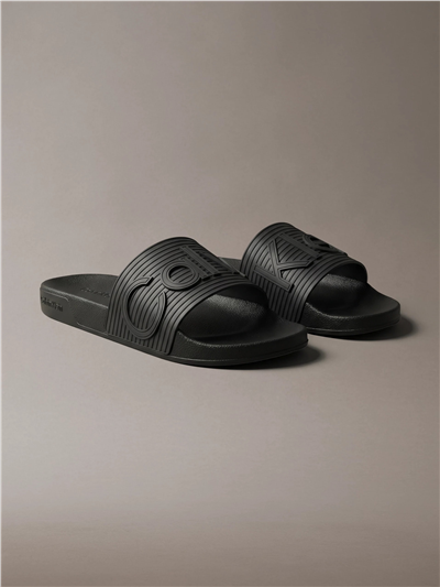Calvin Klein Ess Slide Texture Erkek Terlik Siyah