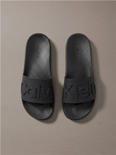 Calvin Klein Ess Slide Texture Erkek Terlik Siyah