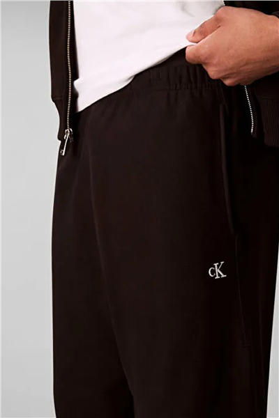 Calvin Klein Eu 350Terry Monogram Jogger Erkek Eşofman Altı Siyah