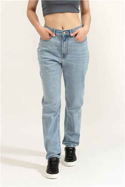 Calvin Klein Eu New Mom Jean Blue Rain Kadın Jean Pantolon