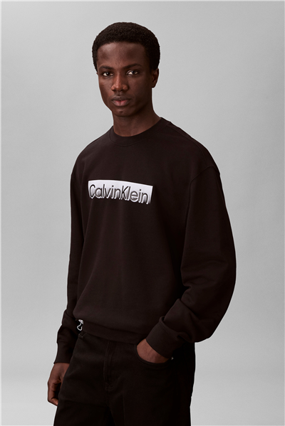Calvin Klein Eu Sportswear Graphi Erkek Bisiklet Yaka Sweatshirt
