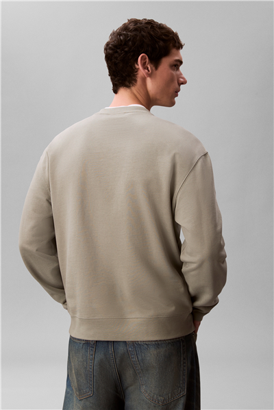 Calvin Klein Eu Sportswear Graphi Erkek Bisiklet Yaka Sweatshirt