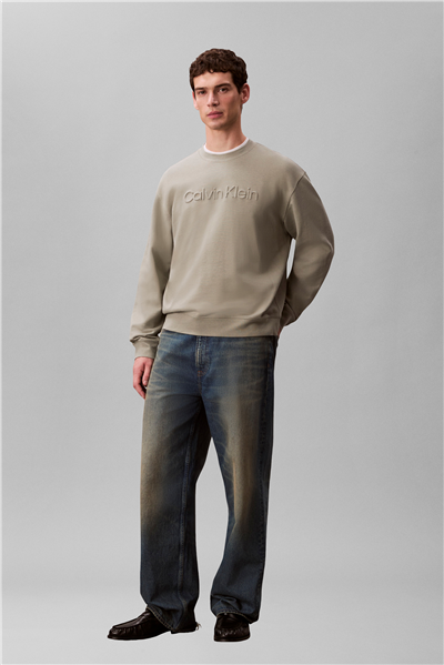 Calvin Klein Eu Sportswear Graphi Erkek Bisiklet Yaka Sweatshirt