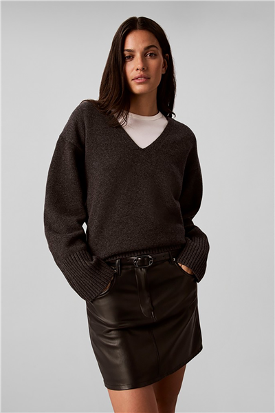 Calvin Klein Faux Leather 5 Pkt Mini Skirt Kadın Etek Siyah