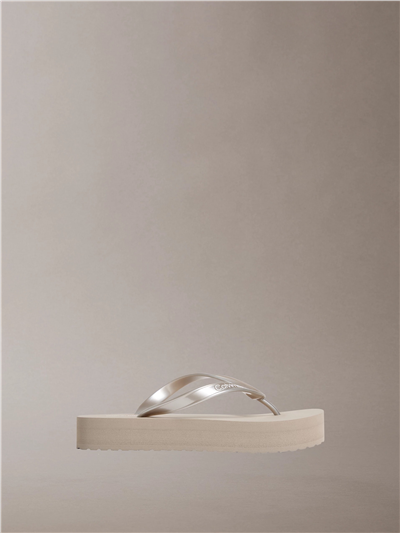 Calvin Klein Flatform Flip Flop M Kadın Terlik Gri