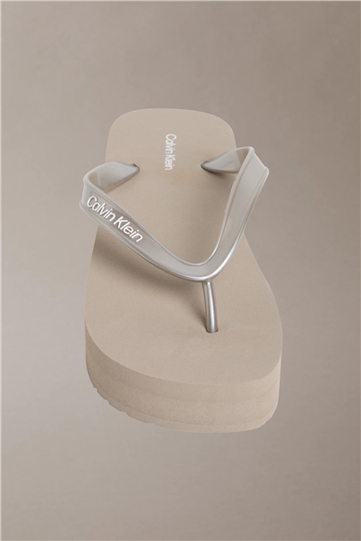 Calvin Klein Flatform Flip Flop M Kadın Terlik Gri