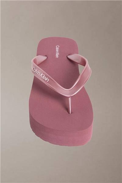 Calvin Klein Flatform Flip Flop M Kadın Terlik Mor
