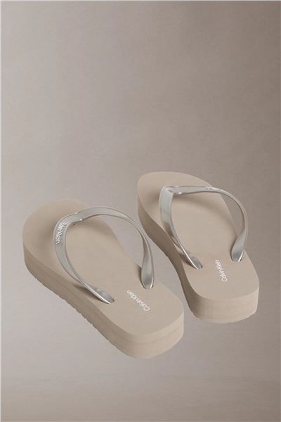 Calvin Klein Flatform Flip Flop M Kadın Terlik Gri