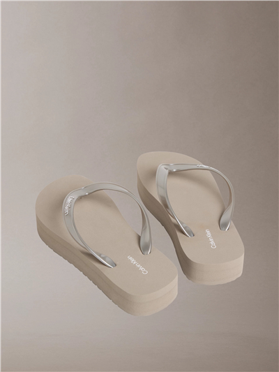 Calvin Klein Flatform Flip Flop M Kadın Terlik Gri