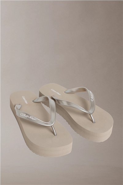 Calvin Klein Flatform Flip Flop M Kadın Terlik Gri