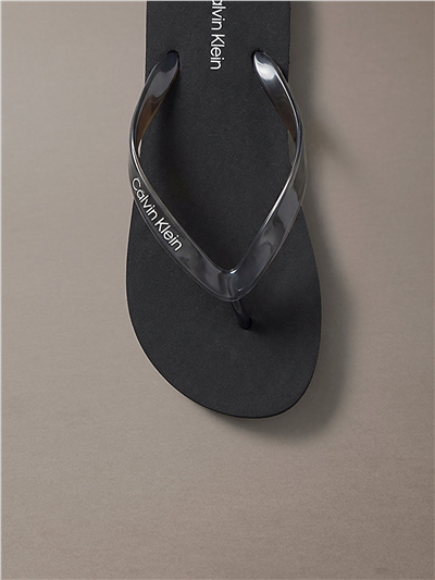 Calvin Klein Flip Flop Tpu Metall Kadın Terlik Siyah