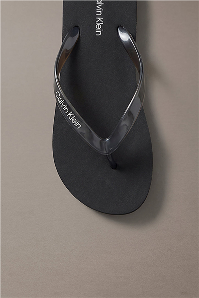 Calvin Klein Flip Flop Tpu Metall Kadın Terlik Siyah