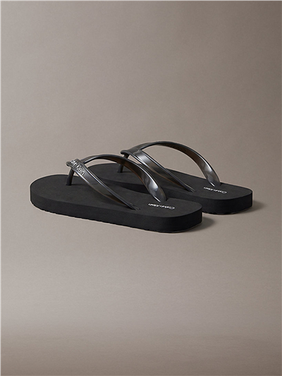 Calvin Klein Flip Flop Tpu Metall Kadın Terlik Siyah