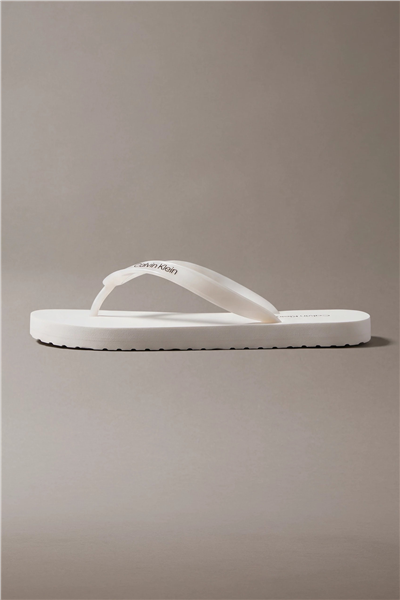 Calvin Klein Flip Flop Tpu Metall Kadın Terlik Beyaz