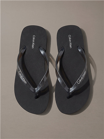Calvin Klein Flip Flop Tpu Metall Kadın Terlik Siyah