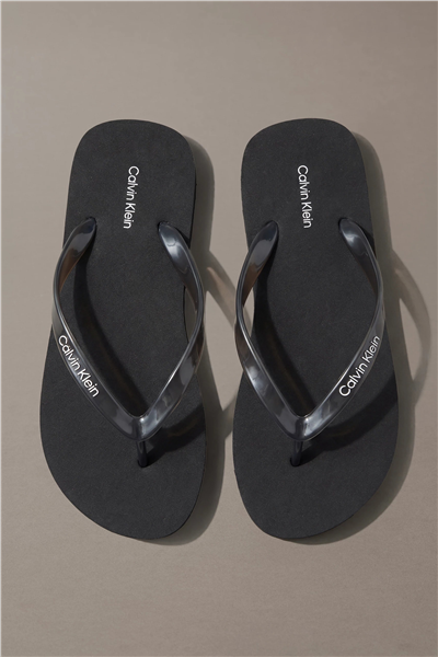 Calvin Klein Flip Flop Tpu Metall Kadın Terlik Siyah