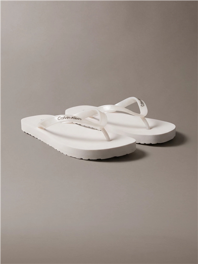 Calvin Klein Flip Flop Tpu Metall Kadın Terlik Beyaz