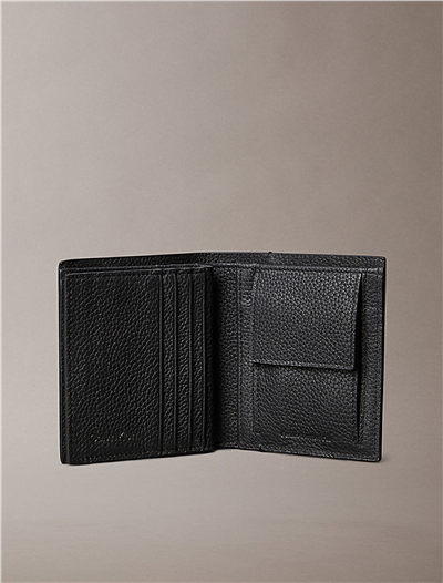 Calvin Klein Foil Emboss Slim Trifold W Coin Erkek Cüzdan Siyah
