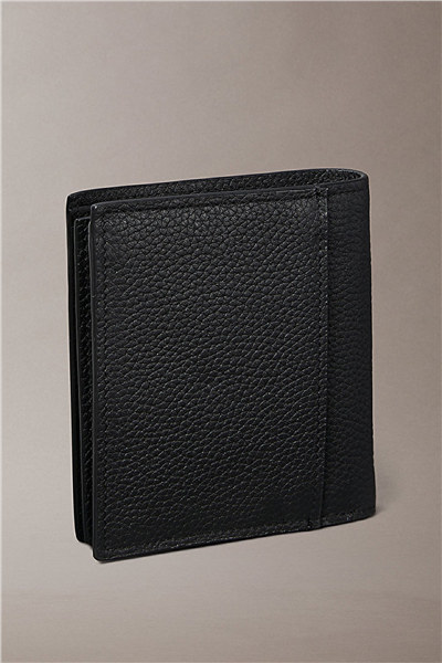 Calvin Klein Foil Emboss Slim Trifold W Coin Erkek Cüzdan Siyah
