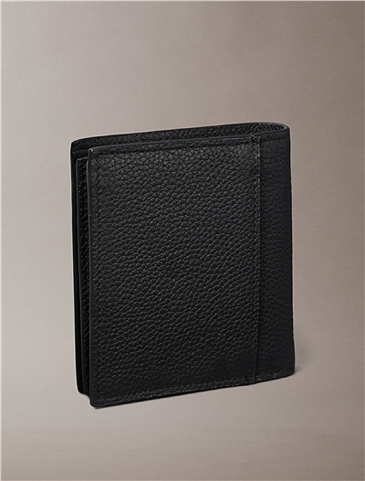 Calvin Klein Foil Emboss Slim Trifold W Coin Erkek Cüzdan Siyah