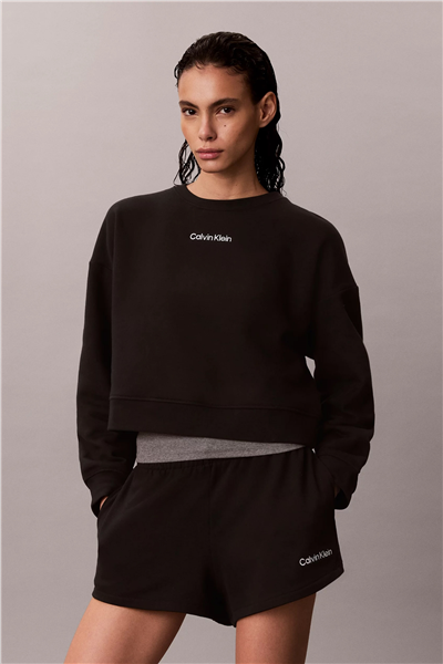 Calvin Klein French Terry Kadın Şort Siyah