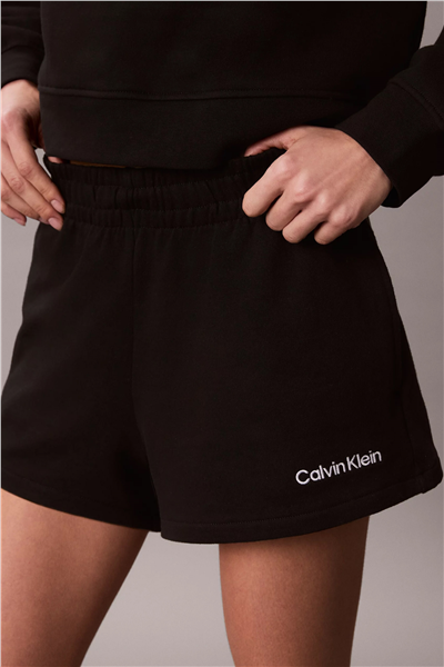 Calvin Klein French Terry Kadın Şort Siyah