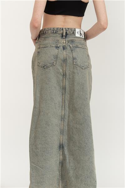 Calvin Klein Front Split Maxi Denim Kadın Etek