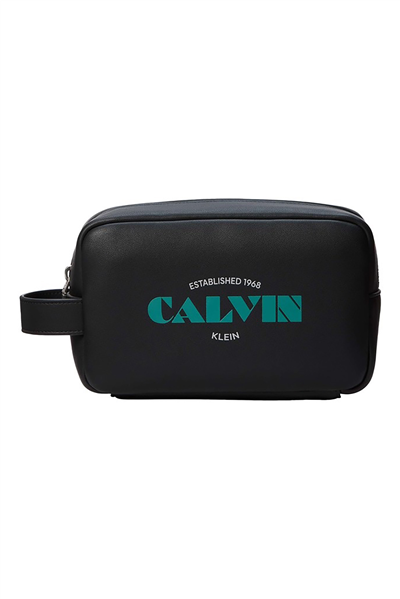 Calvin Klein Graphic Dopp Kit Erkek El Çantası Siyah