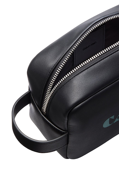 Calvin Klein Graphic Dopp Kit Erkek El Çantası Siyah