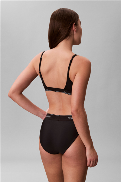 Calvin Klein Halter Bralette Kadın Bikini Üstü Siyah