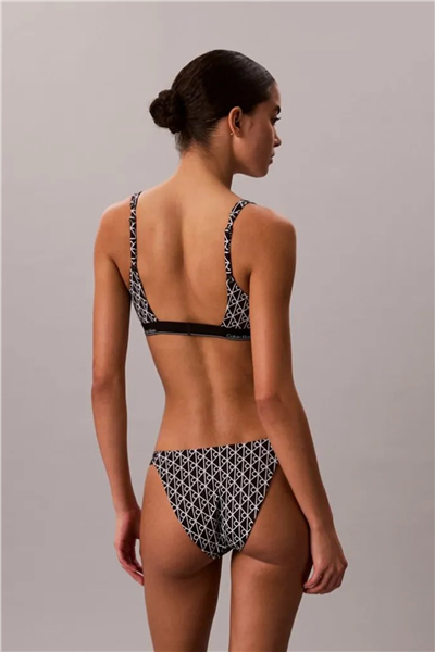 Calvin Klein Halter Bralette Kadın Bikini Üstü Siyah