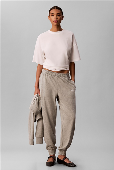Calvin Klein Heavy Jersey Jogger- Graphic Kadın Pijama Altı Gri